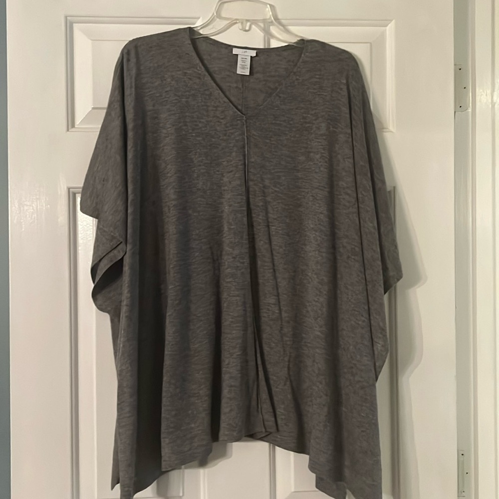 Lightweight Gray Sweater Poncho